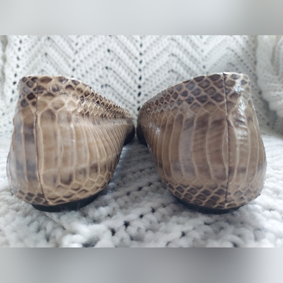 Ann Taylor Snakeskin ballet flats 8 - Picture 3 of 7